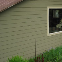 Another shot of the finished product. Their dog loved to supervise us from the couch. :-)