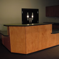 new reception counter and desks